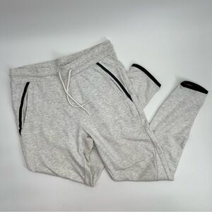 Kappa Sweatpants Grey Size Large Tapered Leg Pockets Streetwear